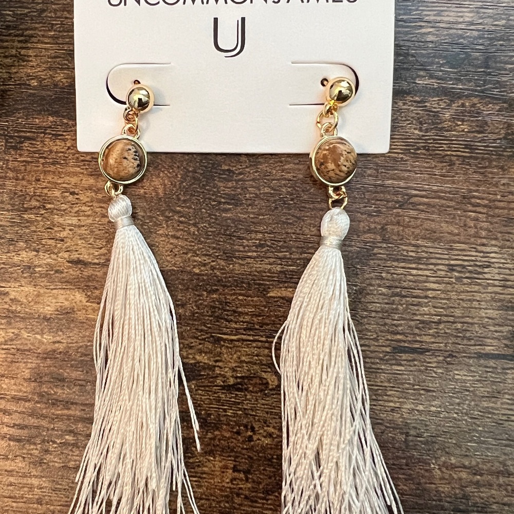 (New) Uncommon James white earrings